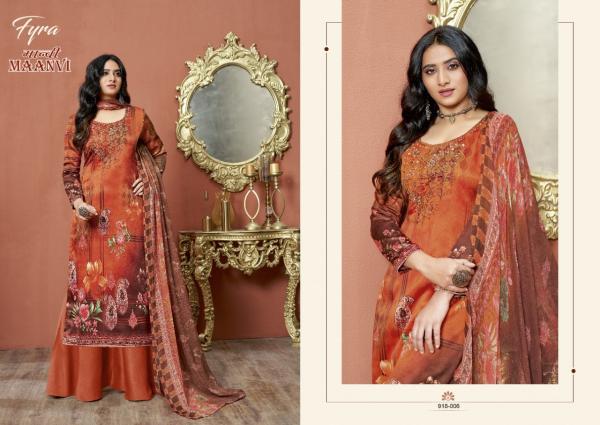 Fyra Maanvi Fancy Cotton Designer Embroidery Dress Materials